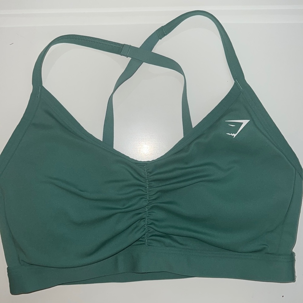 Brand new Gymshark Ruched sports bra alpine green size small